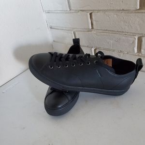 Men's Coach all black leather sneakers